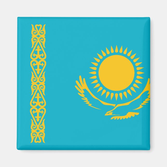 Kazakhstan Flag Magnet (Front)
