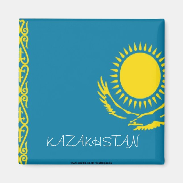 Kazakhstan flag magnet (Front)