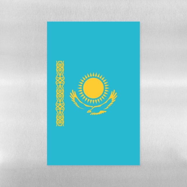 Kazakhstan flag magnetic dry erase sheet (Vertical)