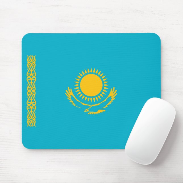 Kazakhstan flag mouse pad (With Mouse)