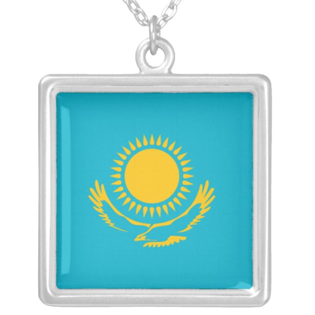 Kazakhstan Flag Necklace (Front)