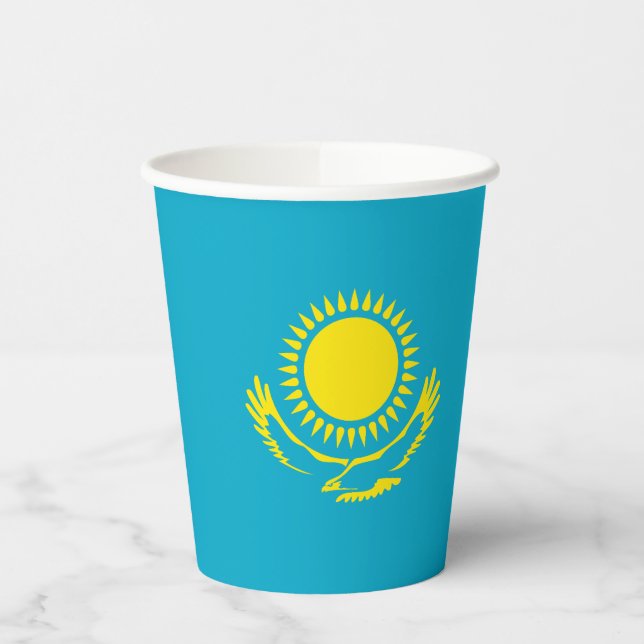 Kazakhstan Flag Paper Cups (Left)