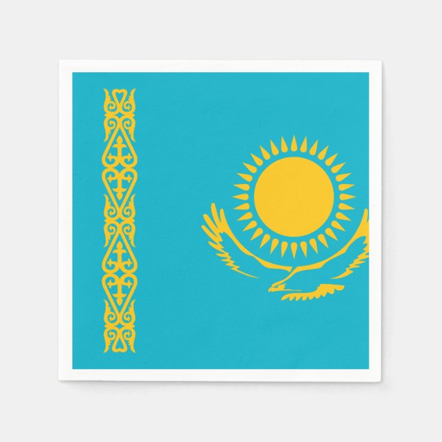 Kazakhstan Flag Paper Napkins (Front)