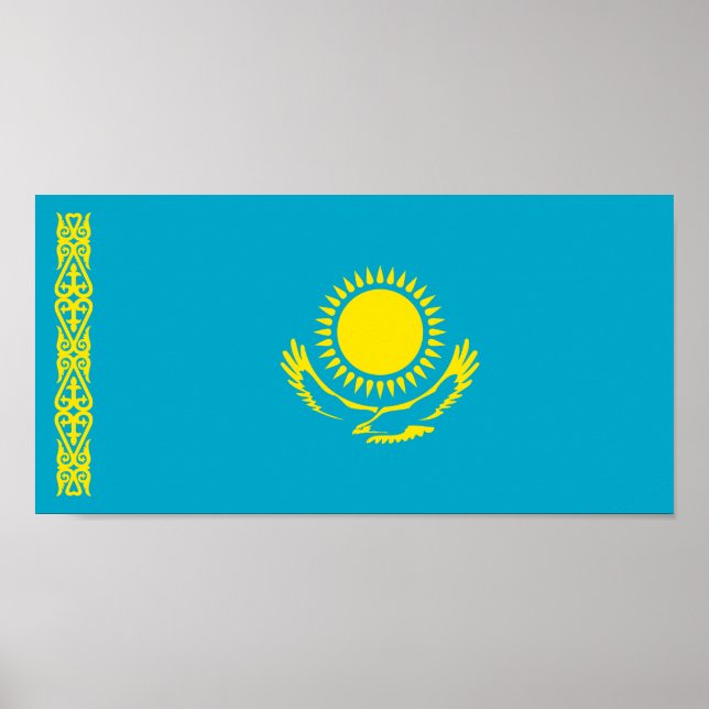 Kazakhstan Flag Poster (Front)