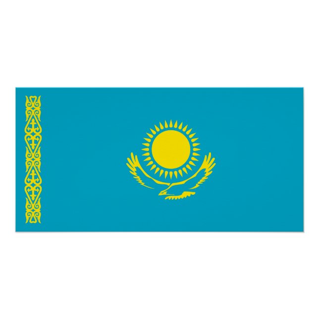 Kazakhstan Flag Poster (Front)