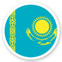 Kazakhstan Flag Round Sticker