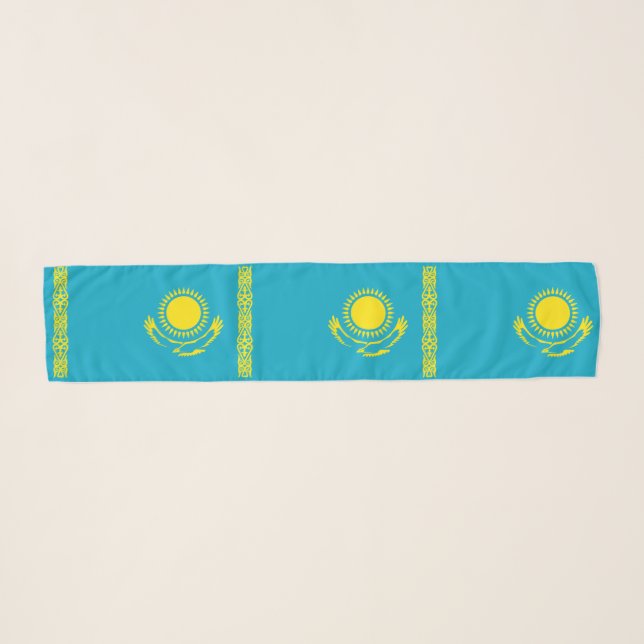 Kazakhstan Flag Scarf (Front (Horizontal))