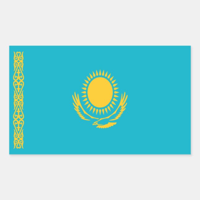 Kazakhstan Flag Sticker (Front)