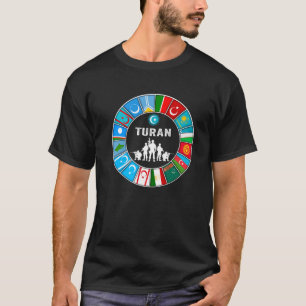 Kazakhstan Gokturk Turan Turkey Flag Turk Bayragi  T-Shirt