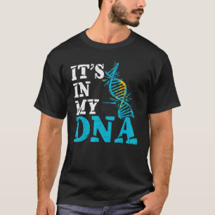 Kazakhstan Its In My Dna Kazakhstani Flag Kazakh T-Shirt