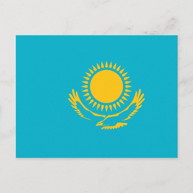 Kazakhstan, Kazakhstan flag Postcard (Front)
