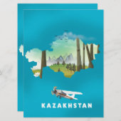 Kazakhstan map (Front/Back)