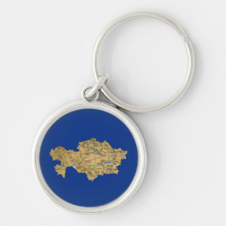 Kazakhstan Map Keychain