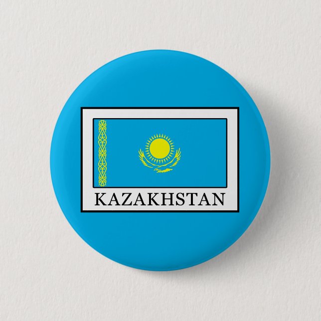 Kazakhstan Pinback Button (Front)