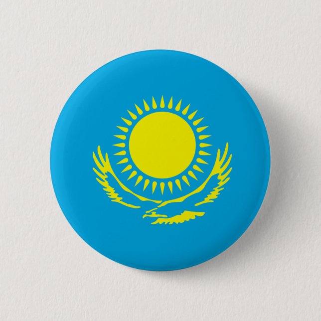 Kazakhstan Pinback Button (Front)