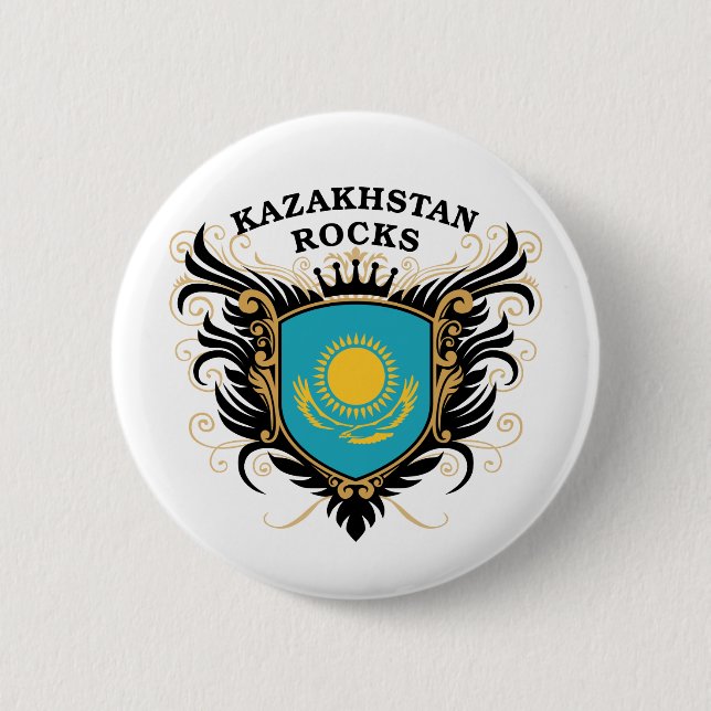 Kazakhstan Rocks Button (Front)