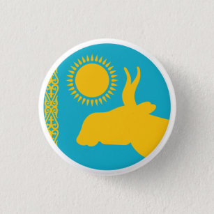 Kazakhstan Saiga antelope Kazakh National Animal Button