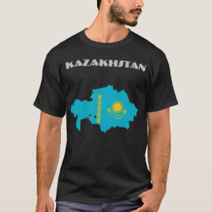 Kazakhstan Special Customizable Black Tourist T-Shirt