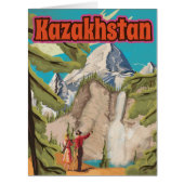 Kazakhstan Vintage Travel Poster (Front)