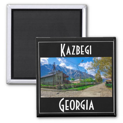 Kazbegi Stepantsminda Georgia Caucuses Mountains Magnet