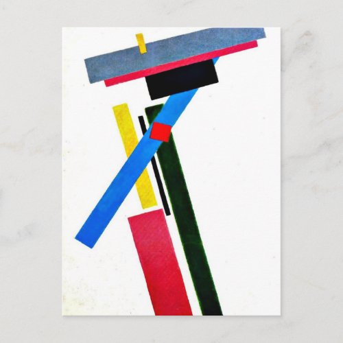 Kazimir Malevich art Suprematism Construction Postcard