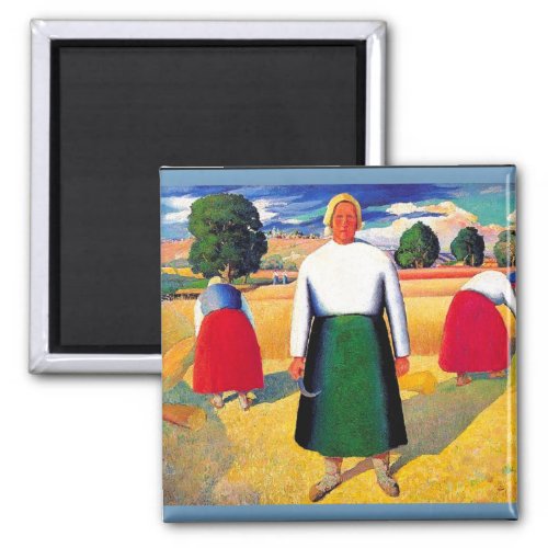Kazimir Malevich artwork Reapers Magnet
