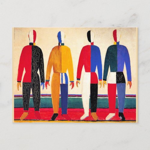 Kazimir Malevich famous painting Sportsmen Postcard