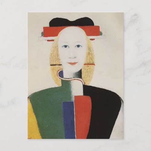 Kazimir Malevich_ Girl with a Comb in her Hair Postcard