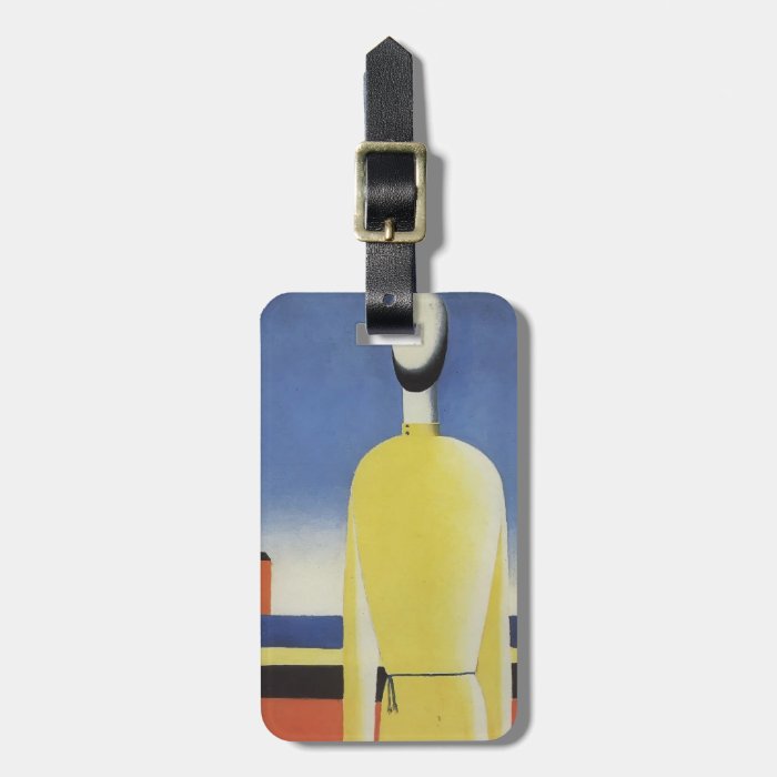Kazimir Malevich Half Figure in a Yellow Shirt Travel Bag Tag