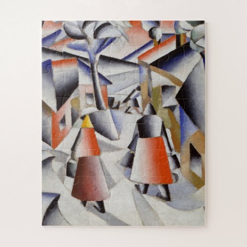 Kazimir Malevich _ Morning In The Village Jigsaw Puzzle