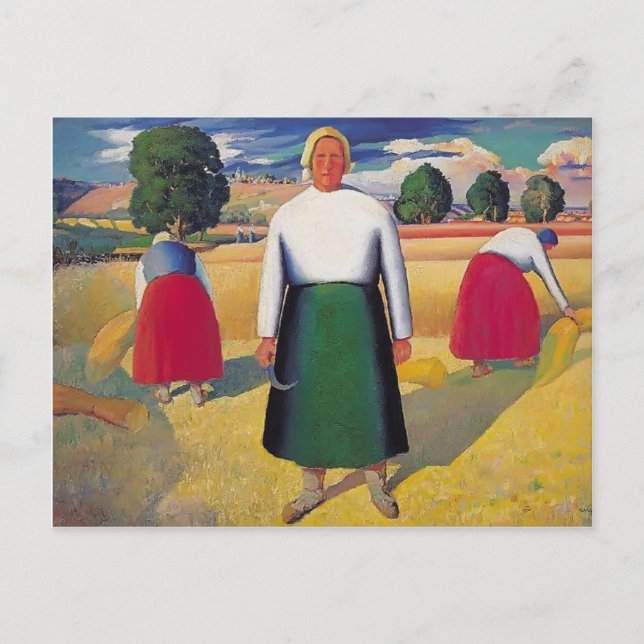Kazimir Malevich- Reapers Postcard (Front)