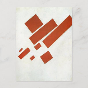 Kazimir Malevich- Two Dimensional Self Portrait Postcard