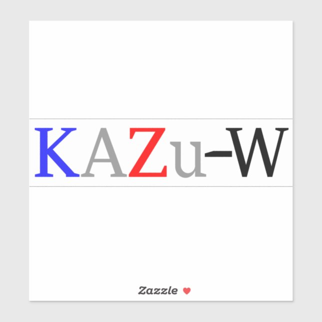 KAZu-W Sticker (Sheet)
