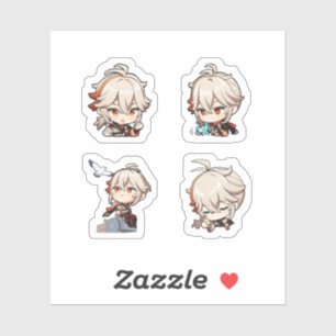Kazuha Genshin Impact 4 Pack Sticker Sheet