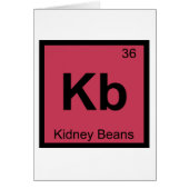 Kb - Kidney Beans Chemistry Periodic Table Symbol (Front)