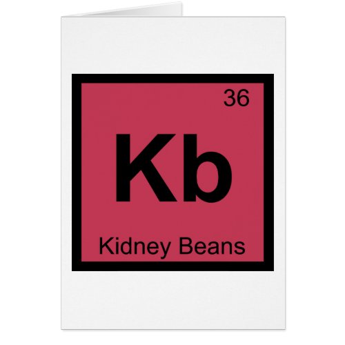 Kb _ Kidney Beans Chemistry Periodic Table Symbol
