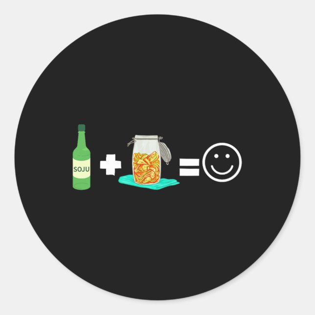 Kbbq Korean Bbq Kimchi Ramen 1  Classic Round Sticker (Front)