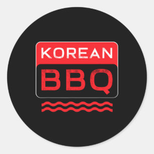 Kbbq Korean Bbq Lover Asian Chef Barbecue Foodie D Classic Round Sticker