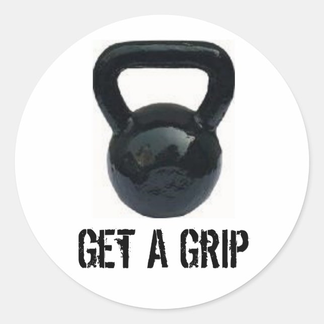 kbelll, Get A Grip Classic Round Sticker (Front)