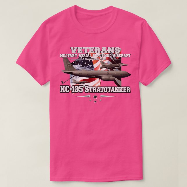 KC135 Stratotanker military aerial refueling aircr T-Shirt (Design Front)