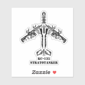 KC-135 Firearm Silhouette   Sticker