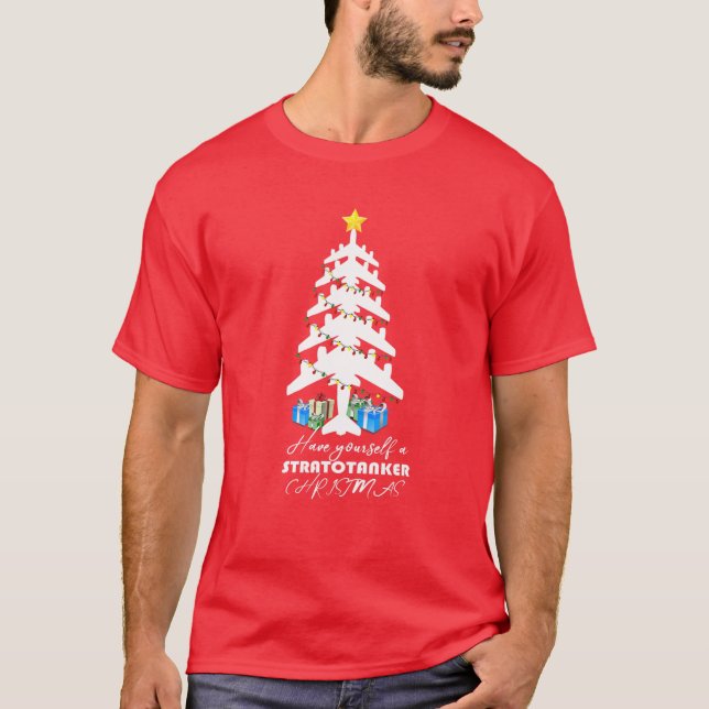 KC-135 Stratotanker Christmas Tree T-Shirt (Front)