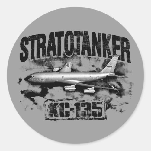 KC_135 Stratotanker Classic Round Sticker Sticker