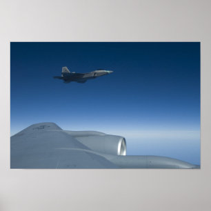 KC-135 Stratotanker F-22 Raptor Poster