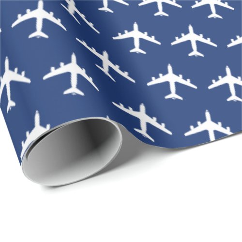 KC_135 Stratotanker Silhouette Pattern Wrapping Paper