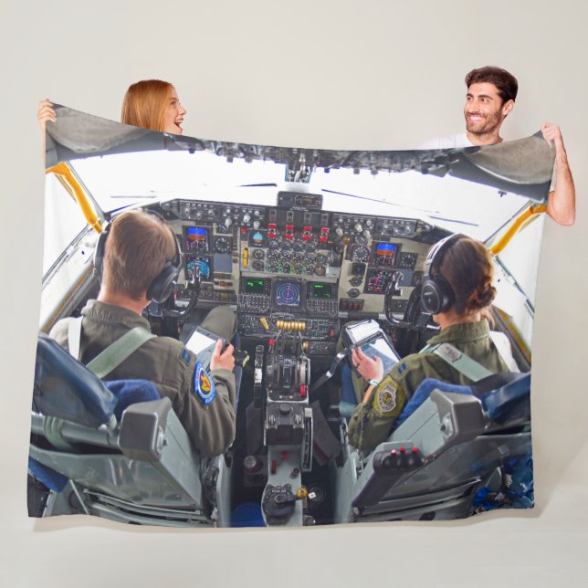 KC-135R STRATOTANKER COCKPIT FLEECE BLANKET (In Situ)