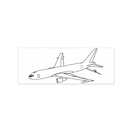 KC_46 Line Drawing Boom Down Three Quarter View Rubber Stamp