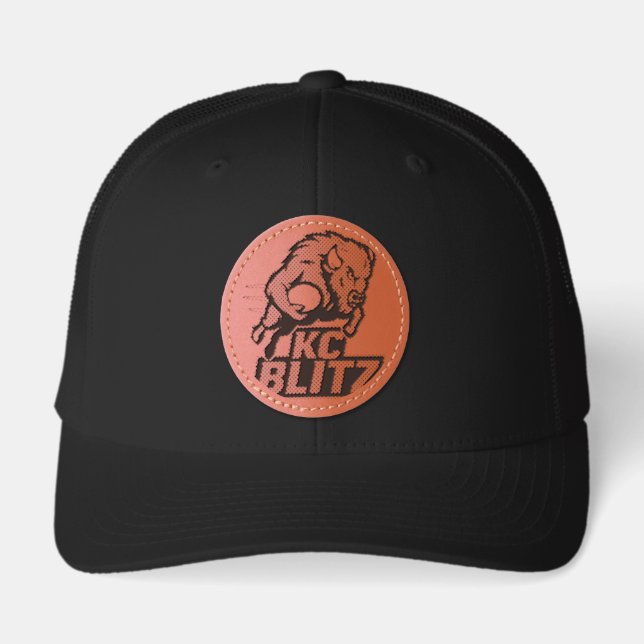 KC Blitz Legacy Font Leather Patch Hat (Front)