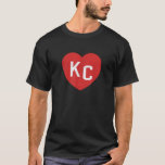 KC Heart Kansas City 2 Letters KC Red Heart KC Lov T-Shirt
