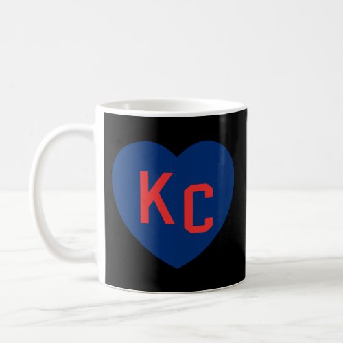 Kc Kansas City Patriotic Heart Royal Blue Red Kc H Coffee Mug